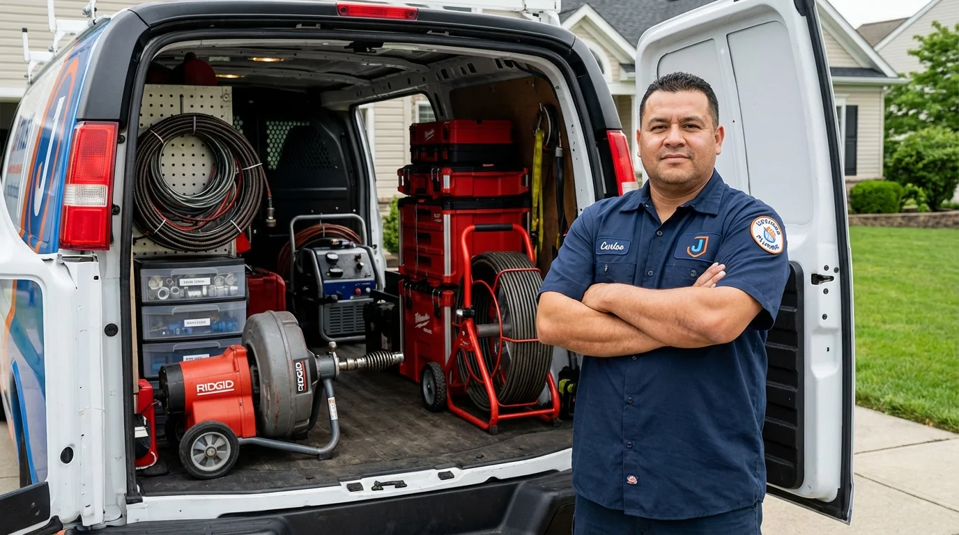 Professional drain cleaning equipment and Johns Plumbing LLC plumber in Red Lodge