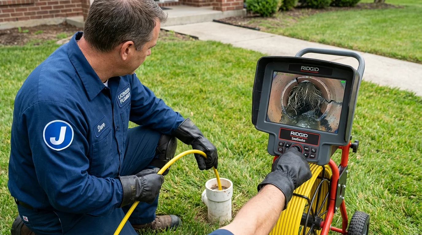 Sewer camera inspection being performed by Johns Plumbing LLC in Red Lodge
